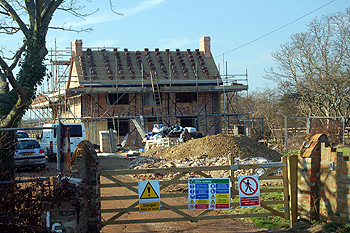 157 Bedford Road undergoing rebuilding March 2012